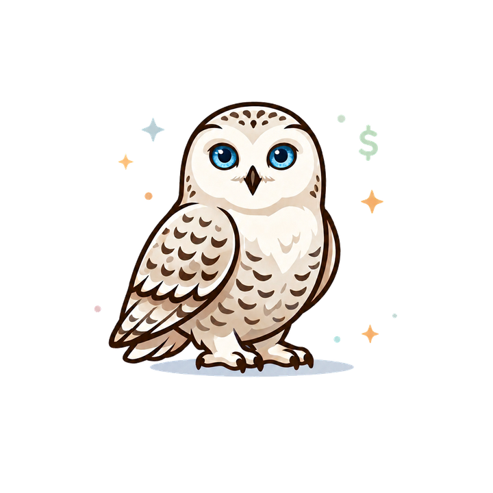 Millie the owl mascot peeking up from the bottom of the page
